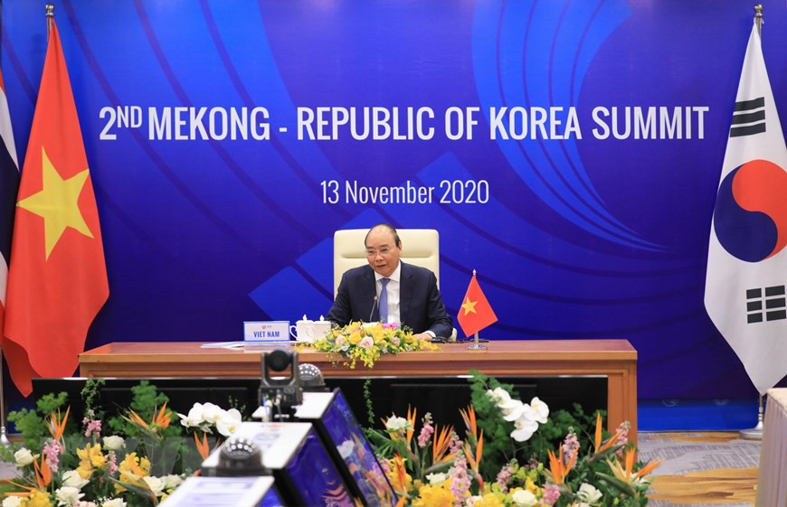 El primer ministro de Vietnam, Nguyen Xuan Phuc, interviene en el evento (Foto: VNA)