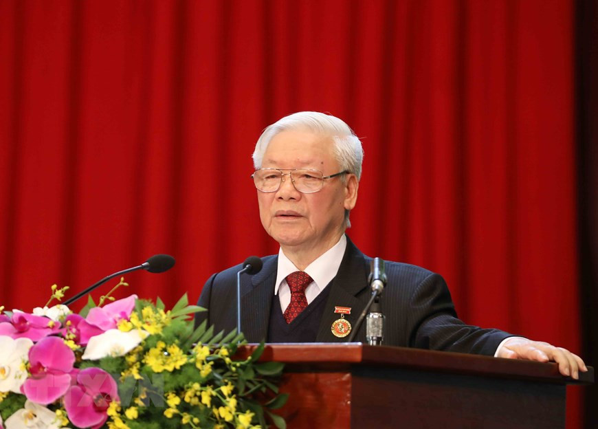 El secretario general del Partido Comunista y presidente de Vietnam, Nguyen Phu Trong. (Fuente: VNA)