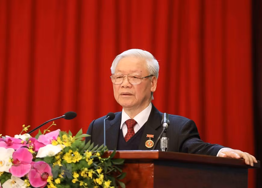 El secretario general del Partido Comunista y presidente de Vietnam, Nguyen Phu Trong. (Fuente: VNA)