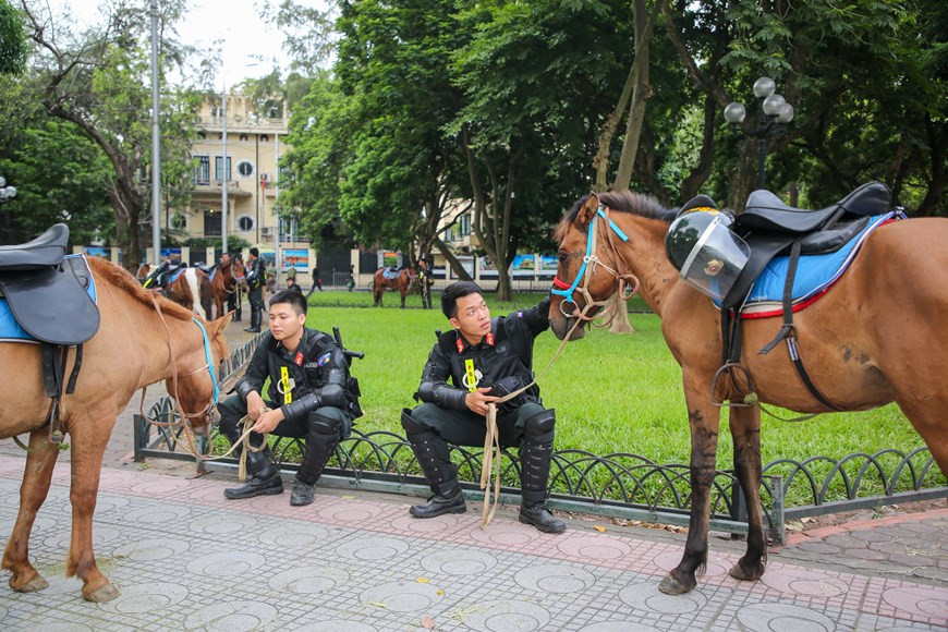 En la mañana del 8 de junio, la Fuerza Móvil de la Policía dependiente del Comando de Policía Móvil, del Ministerio de Seguridad Pública de Vietnam, fue lanzada oficialmente en presencia del Primer Ministro Nguyen Xuan Phuc; la presidenta de la Asamblea Nacional, Nguyen Thi Kim Ngan, y el Ministro de Seguridad Pública To Lam; junto con numerosos líderes del Partido, el Estado y miembros del Parlamento. La ceremonia de presentación y el desfile de la unidad de caballería de la Policía se efectúa ante el edificio de la Asamblea Nacional y el Mausoleo del Presidente Ho Chi Minh en la plaza de Ba Dinh, Hanoi a las 7:15 a.m. (hora local). (Foto: Vietnam+)