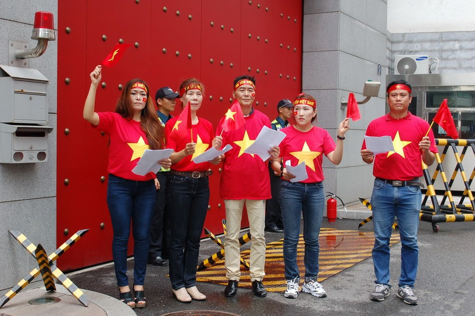 Presentes en la manifestación familias binacionales Vietnam - Sudcorea (Fuente: VNA)