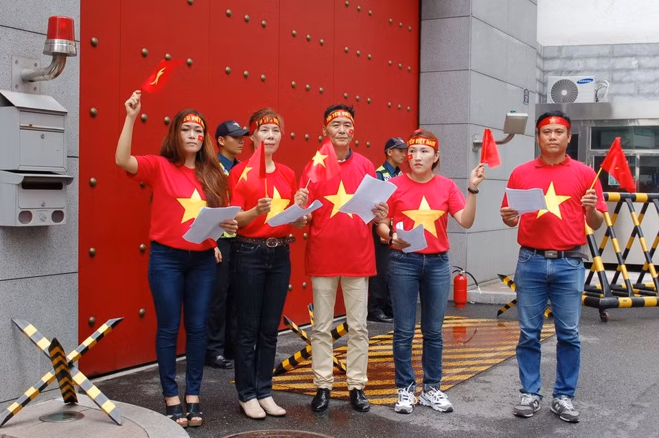 Presentes en la manifestación familias binacionales Vietnam - Sudcorea (Fuente: VNA)