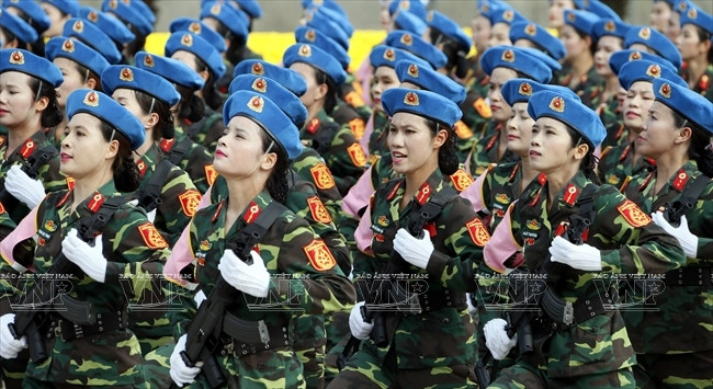Combatientes femeninas de la Medicina Militar (Fuente: VNA) 