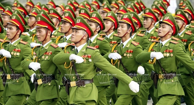 Integrantes de la Academia de Policía Popular (Fuente: VNA)