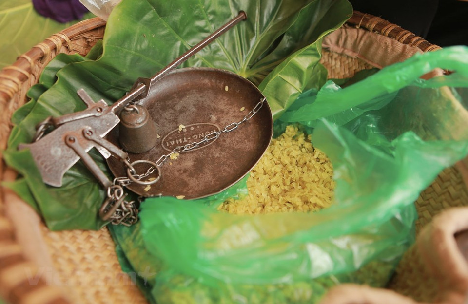 Con la llegada del otoño, Hanoi entra en una de las estaciones más bonitas del año. Al visitar este sitio, las personas experimentarán una tranquilidad que les hará olvidar las agitaciones de la vida. Las calles de Hanoi en el otoño se caracterizan por las imágenes de los vendedores ambulantes de flores y del Com (arroz glutinoso tierno), especialidades típicas de la localidad. Para los hanoyenses el mejor arroz verde es el de la aldea de Me Tri, en las afueras de Hanoi. Generalmente los paquetes de arroz verde se envuelven con dos capas de hoja de loto para conservar la humedad, el sabor y el olor. (Foto: Vietnam+)