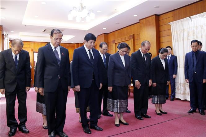 En Laos luto nacional por el fallecimiento del presidente de Vietnam, Tran Dai Quang (Fuente: VNA)