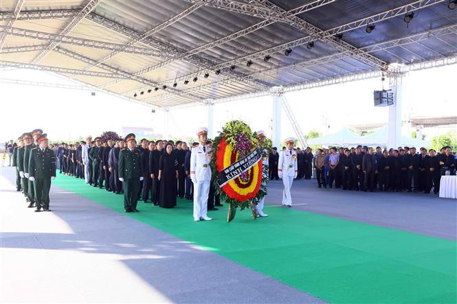 Las honras fúnebres al presidente Tran Dai Quang en la provincia de Ninh Binh, su tierra natal (Fuente: VNA)