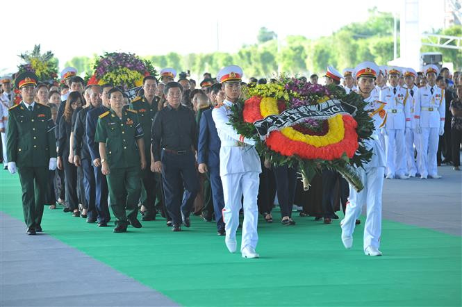 Las honras fúnebres al presidente Tran Dai Quang en la provincia de Ninh Binh, su tierra natal (Fuente: VNA)