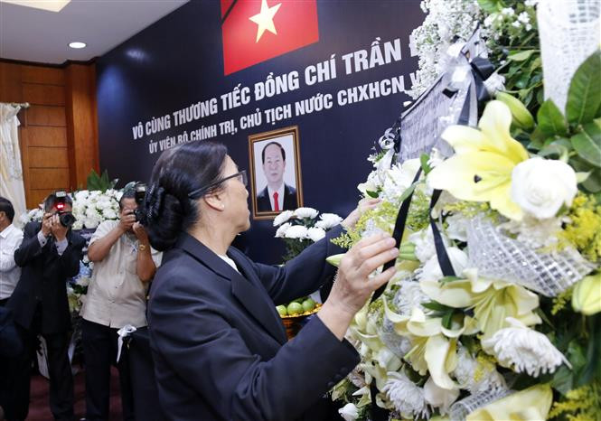 En Laos luto nacional por el fallecimiento del presidente de Vietnam, Tran Dai Quang (Fuente: VNA)