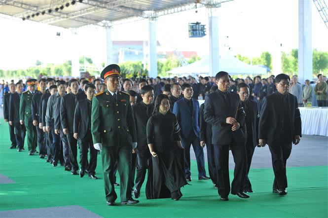 Las honras fúnebres al presidente Tran Dai Quang en la provincia de Ninh Binh, su tierra natal (Fuente: VNA)