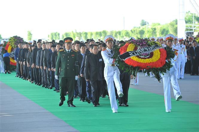 Las honras fúnebres al presidente Tran Dai Quang en la provincia de Ninh Binh, su tierra natal (Fuente: VNA)