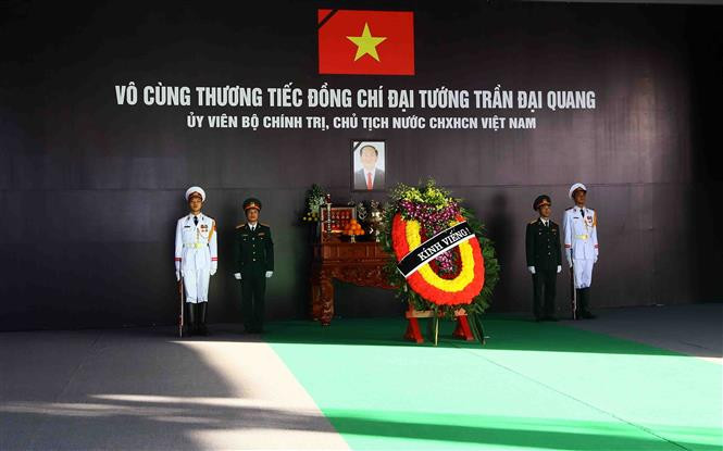 Las honras fúnebres al presidente Tran Dai Quang en la provincia de Ninh Binh, su tierra natal (Fuente: VNA)