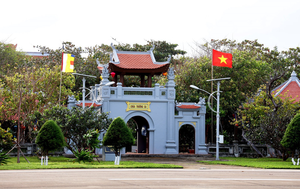 La pagoda de Truong Sa está ubicada en el centro de la isla de Truong Sa. Foto: VNA
