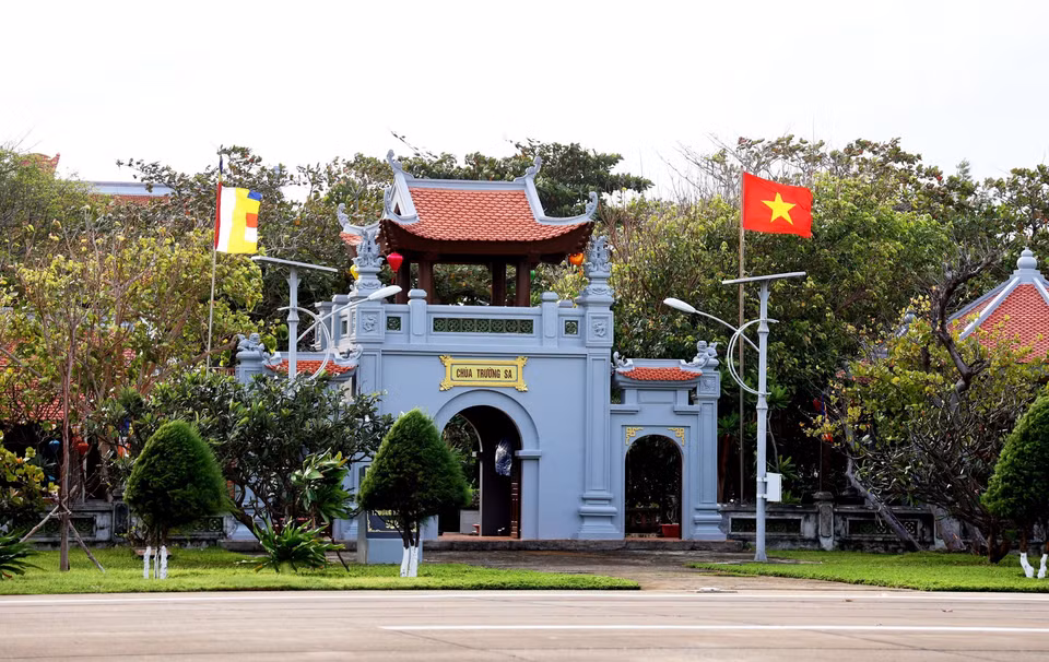 La pagoda de Truong Sa está ubicada en el centro de la isla de Truong Sa. Foto: VNA