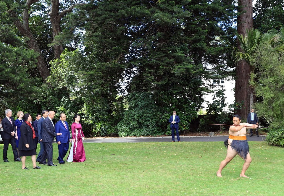Ceremonia de bienvenida tradicional de los maoríes - los primeros pobladores vivieron en Nueva Zelanda. (Fuente: VNA)