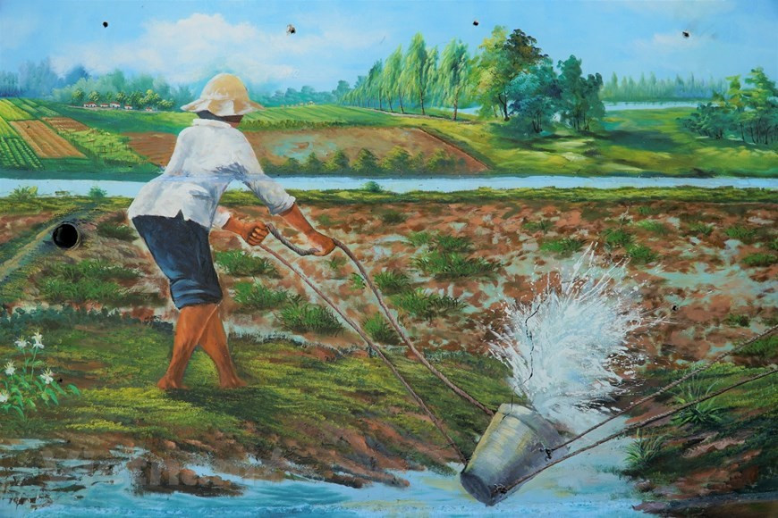 Las obras son parte de un proyecto para embellecer el área de producción agrícola (Foto: VNA) 