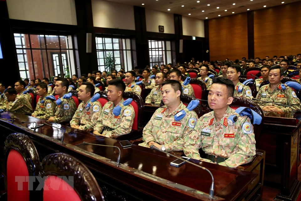 Personal del segundo hospital de campaña, que partirá a cumplir una misión de mantenimiento de la paz en Sudán del Sur (Foto: VNA)
