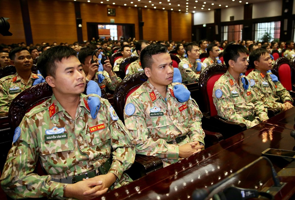 Personal del segundo hospital de campaña, que partirá a cumplir una misión de mantenimiento de la paz en Sudán del Sur (Foto: VNA)