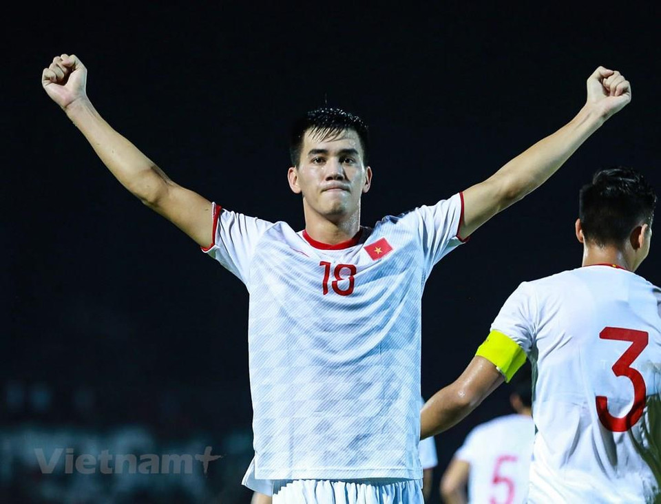 Partido entre Vietnam e Indonesia en el estadio Kapten I Wayan Dipta en Bali. (Fuente: VNA)