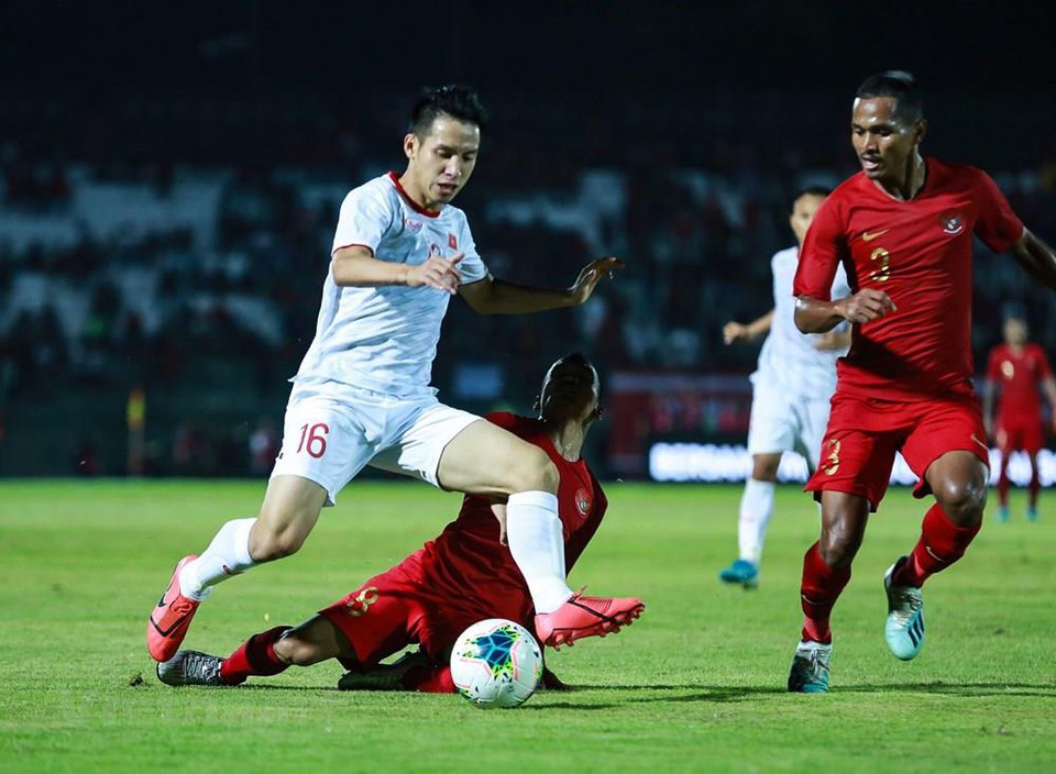 Partido entre Vietnam e Indonesia en el estadio Kapten I Wayan Dipta en Bali. (Fuente: VNA)