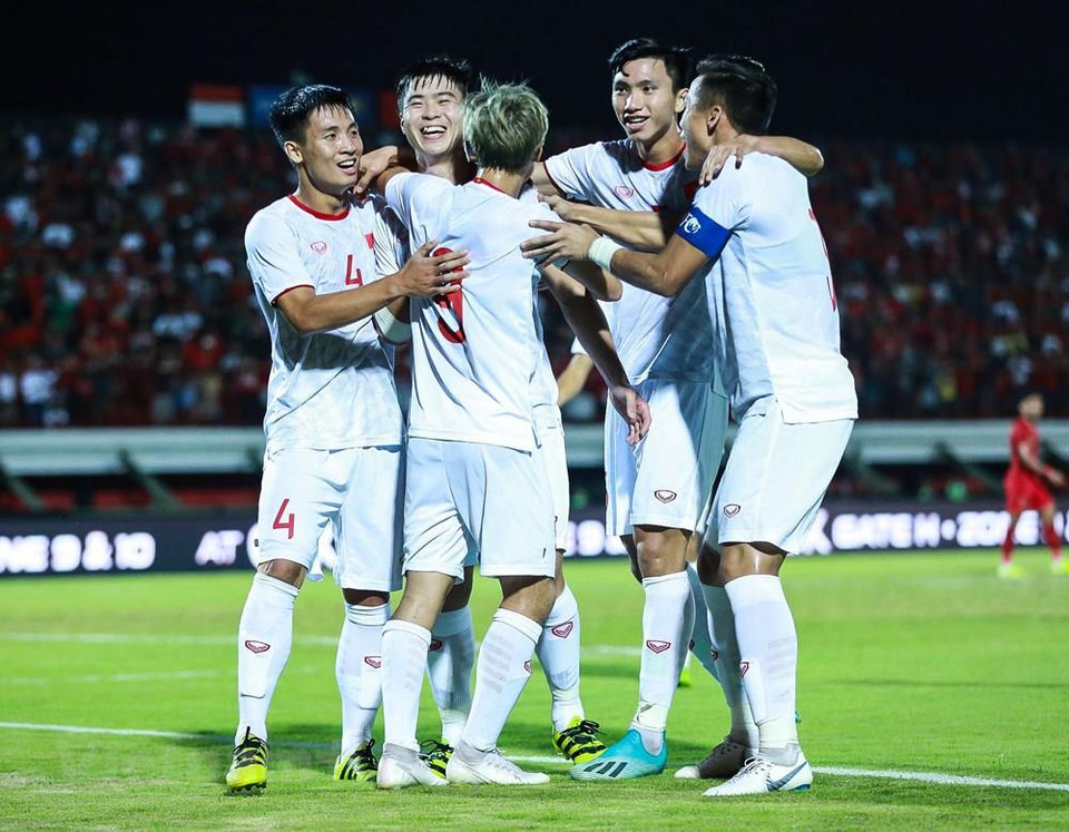 Partido entre Vietnam e Indonesia en el estadio Kapten I Wayan Dipta en Bali. (Fuente: VNA)