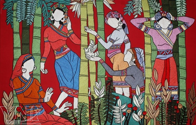 "Chicas montañesas en el bosque de bambú" (Fuente: Revista Vietnam)