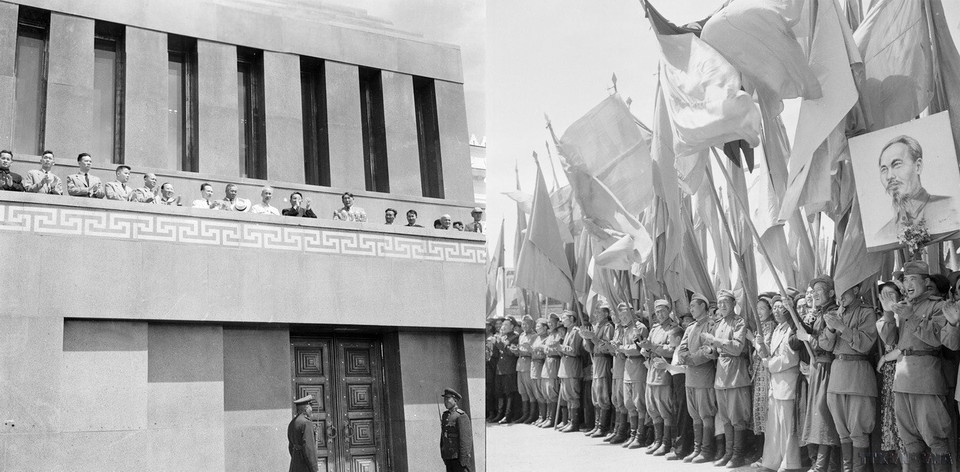 El 9 de julio de 1955, el pueblo de la capital de Ulan Bator celebró un mitín solemne para dar la bienvenida al Presidente Ho Chi Minh a Mongolia (Foto: VNA)