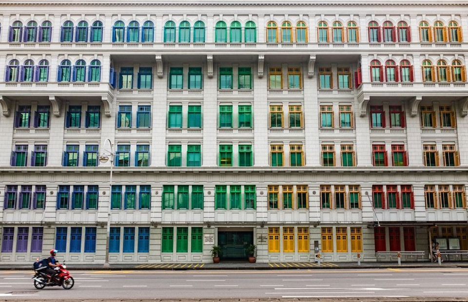 Coloridas ventanas en Singapur (Fuente: National Georaphic)