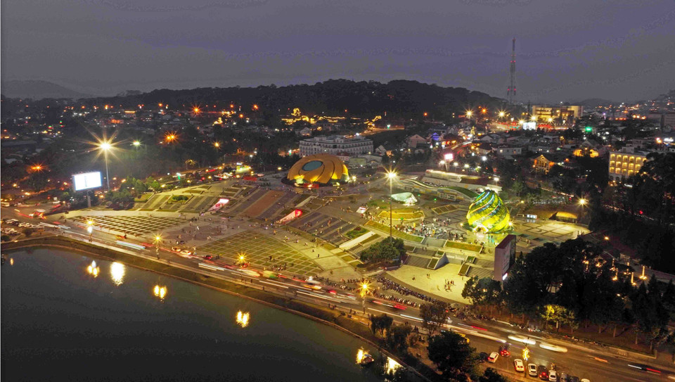 La ciudad de Da Lat por la noche (Fuente: VNA)