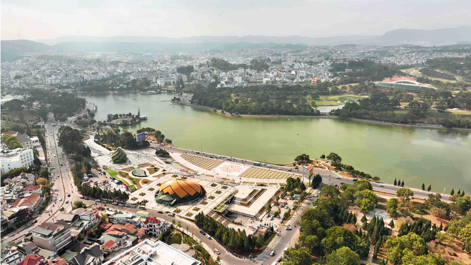 Un rincón de la ciudad de Da Lat en el lago de Xuan Huong (Fuente: VNA)