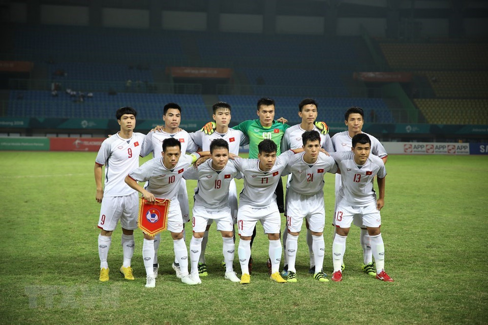 El equipo vietnamita enfrentó a Siria en los cuartos de final de ASIAD 2018 en Indonesia (Fuente: VNA)