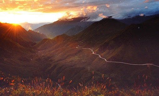 La belleza del atardecer en el noroeste. (Foto: VNA)