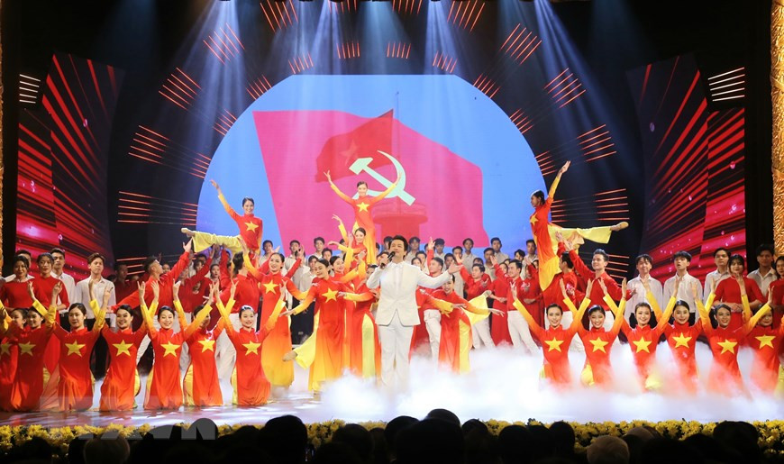 Una actuación artística en el evento. (Fuente: VNA)