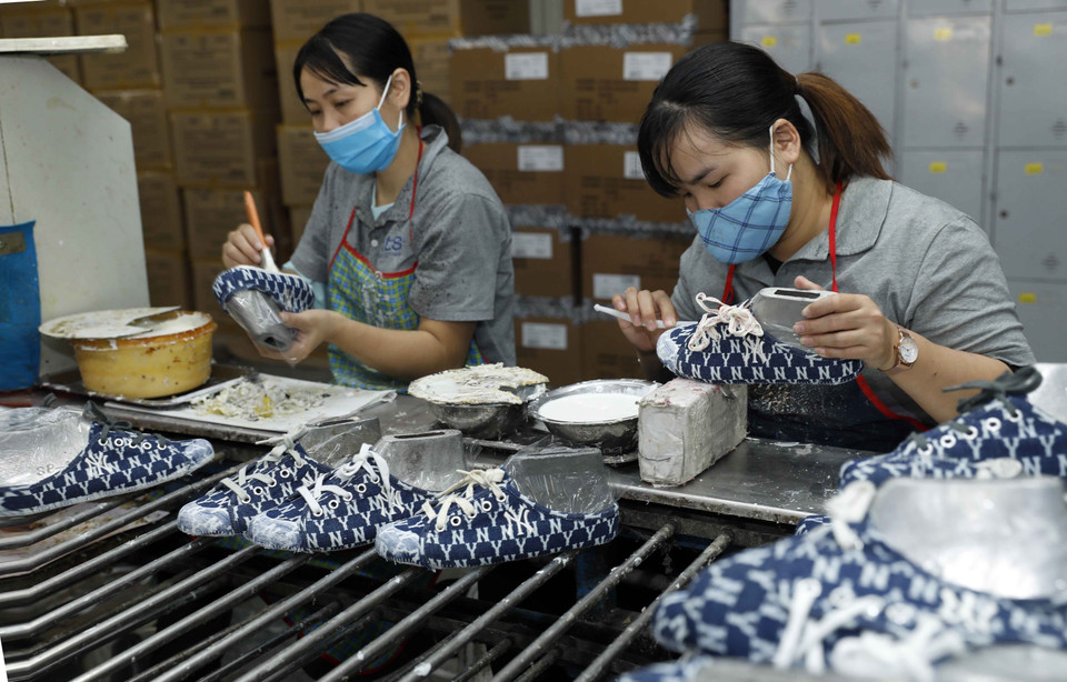Una fábrica de calzado en Hanoi. (Foto: VNA)