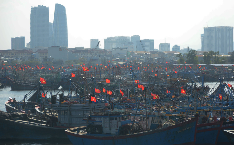 Todos los barcos cambian sus banderas, listos para zarpar el primer día de la primavera (Fuente: VNA)
