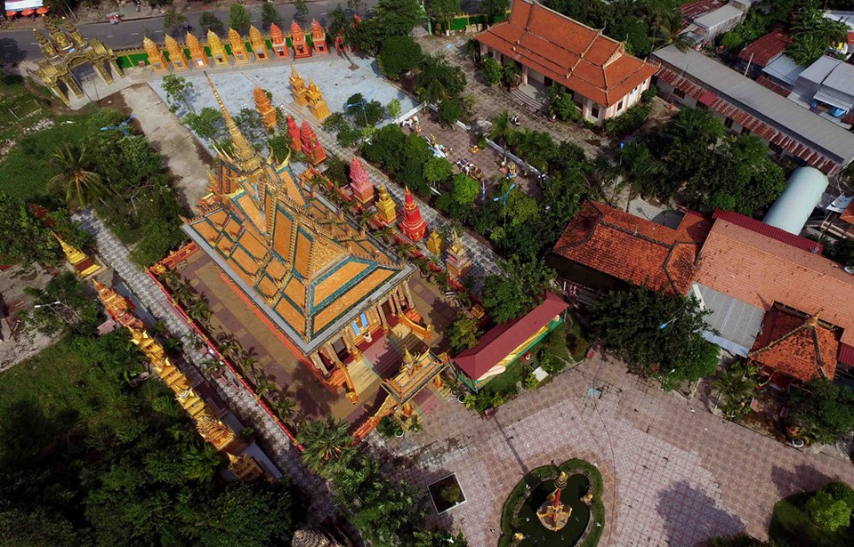 La vista aérea del templo de Monivongsa Bopharam (Fuente: VNA)