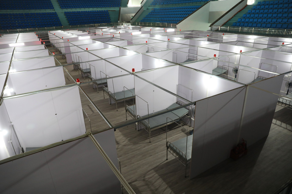 Dentro del establecimiento, las 620 camas están básicamente instaladas (Foto: VNA)