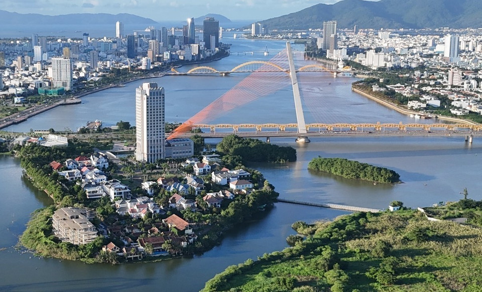 El sitio de refugio de las cigüeñas en el corazón de la ciudad de Da Nang, visto desde arriba. Foto: VNA