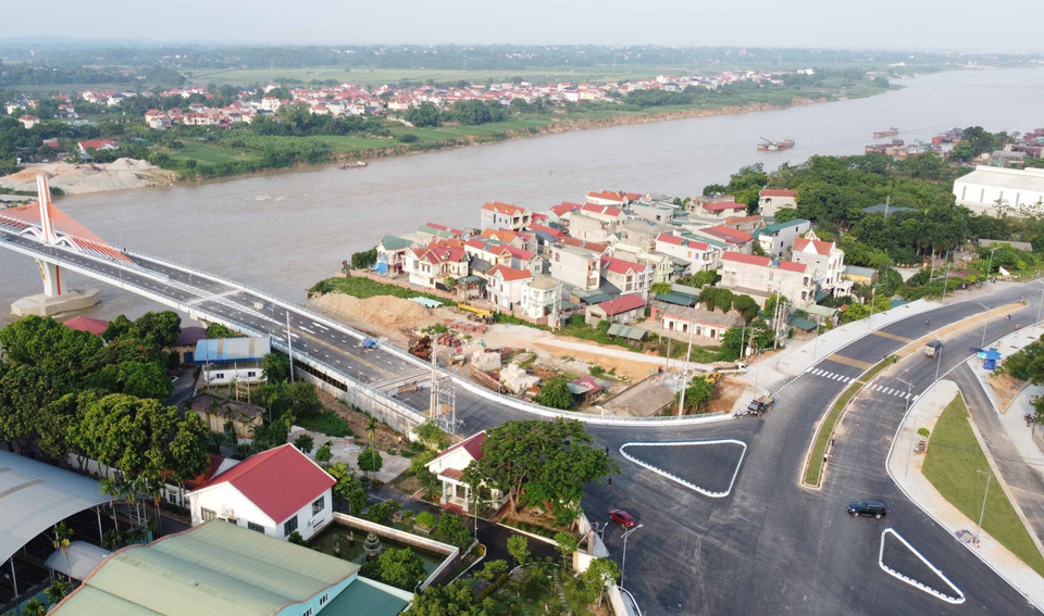 El punto de partida del puente de Vinh Phu se ecuentra en la ciudad de Viet Tri (Phu Tho). Foto: VNA