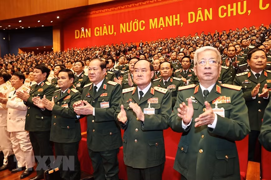 La delegación del Comité del PCV en el Ejército en el evento (Foto: VNA)