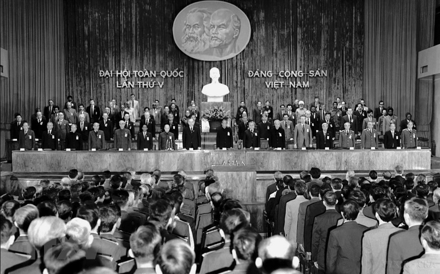 El V Congreso Nacional del Partido Comunista de Vietnam se llevó a cabo del 27 al 31 de marzo de 1982 en Hanoi (Foto: VNA)