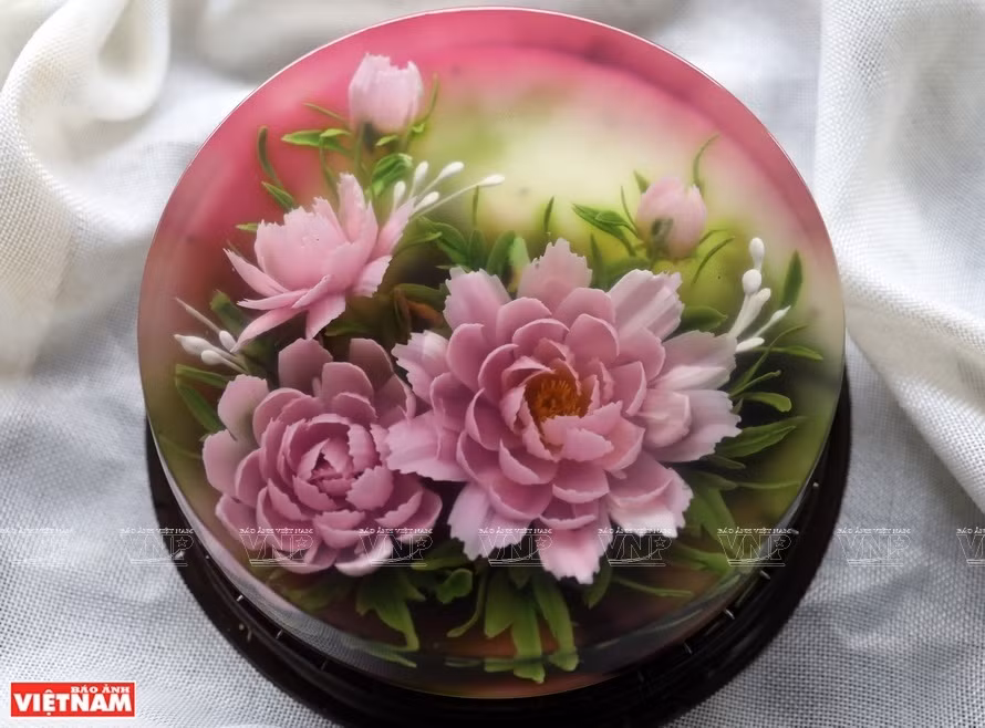 Un pastel de gelatina 3D (Foto: VNA)