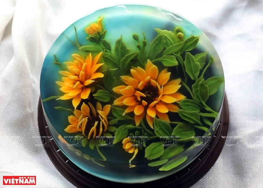 Un pastel de gelatina 3D (Foto: VNA)