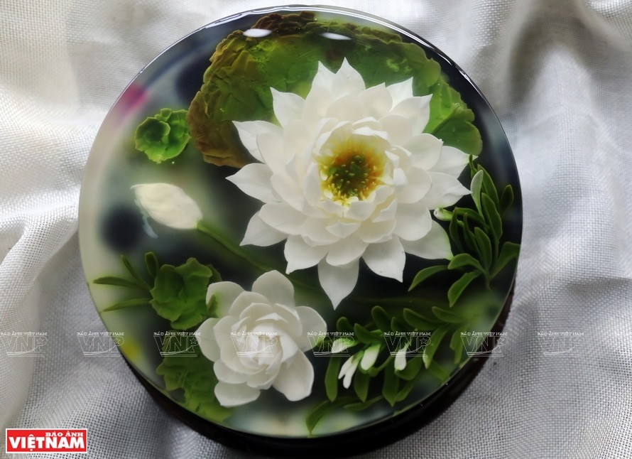 Un pastel de gelatina 3D (Foto: VNA)