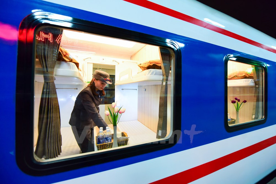 El vagón del tren está hecho de acero de alta resistencia (Foto: Minh Sơn/Vietnam+)