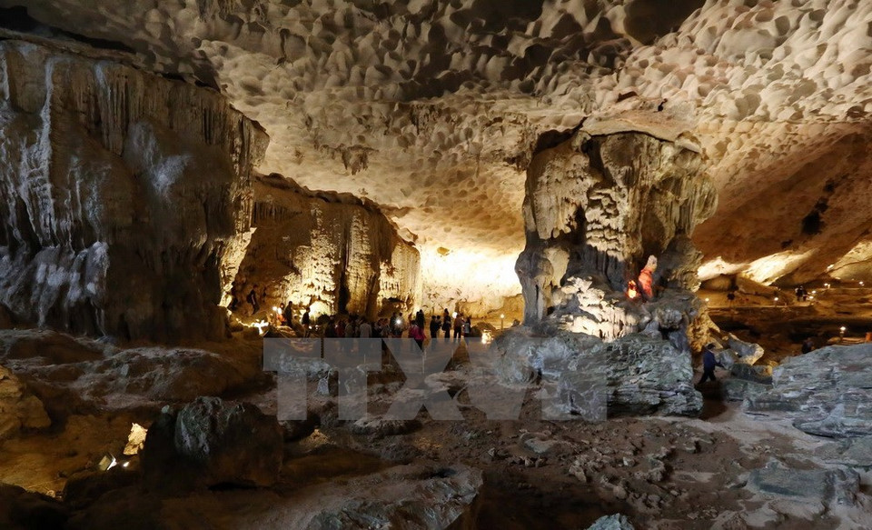 Belleza de las cavernas en la bahía de Ha Long (Fuente: VNA)
