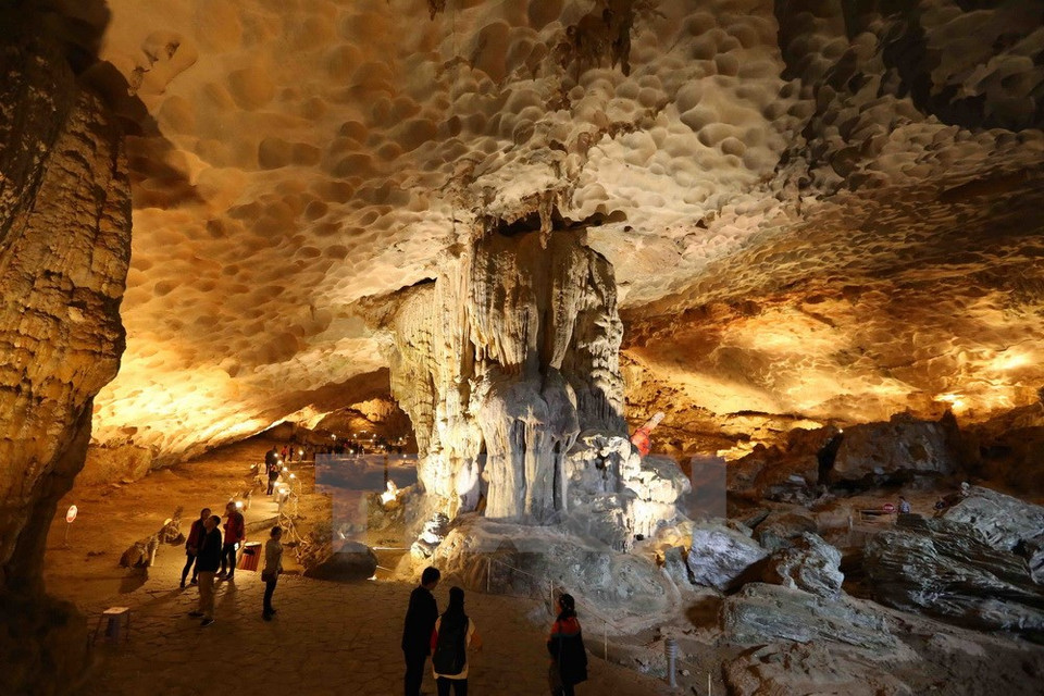 Belleza de las cavernas en la bahía de Ha Long (Fuente: VNA)