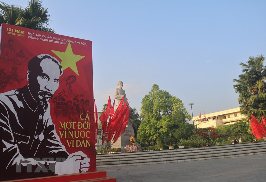 Área del monumento del Presidente Ho Chi Minh en la ciudad de Cao Bang, en la provincia homónima. (Foto: Chu Hieu/VNA)