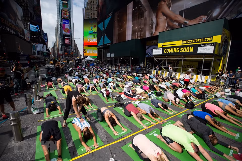 El 11 de diciembre de 2014, las Naciones Unidas proclamaron el 21 de junio como el Día Internacional del Yoga. (Fuente: Xinhua/VNA) 