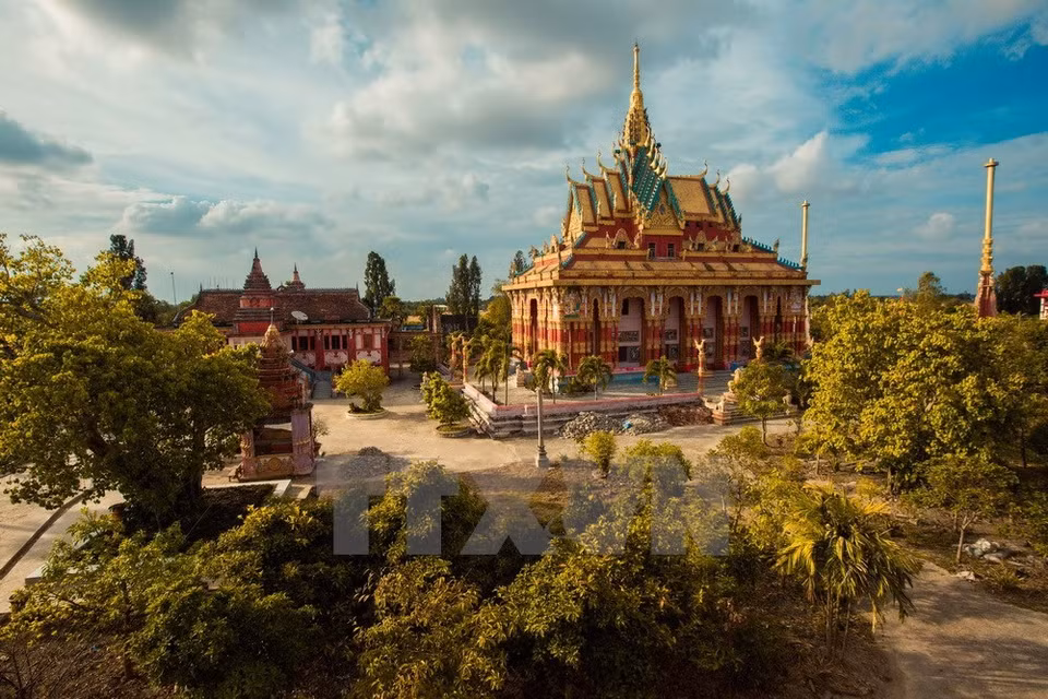 La pagoda de Ghositaram, la más hermosa de los Khmer en la región del sudoeste, fue construida en 1860 (Fuente: VNA)